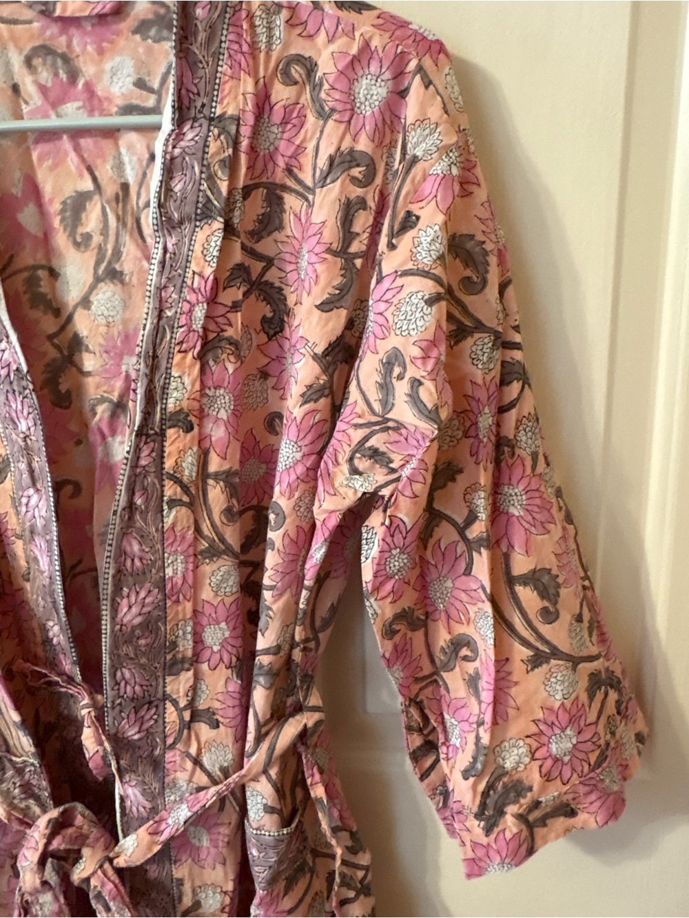 Handmade Cotton Kimono Robe - Picture 2 of 8